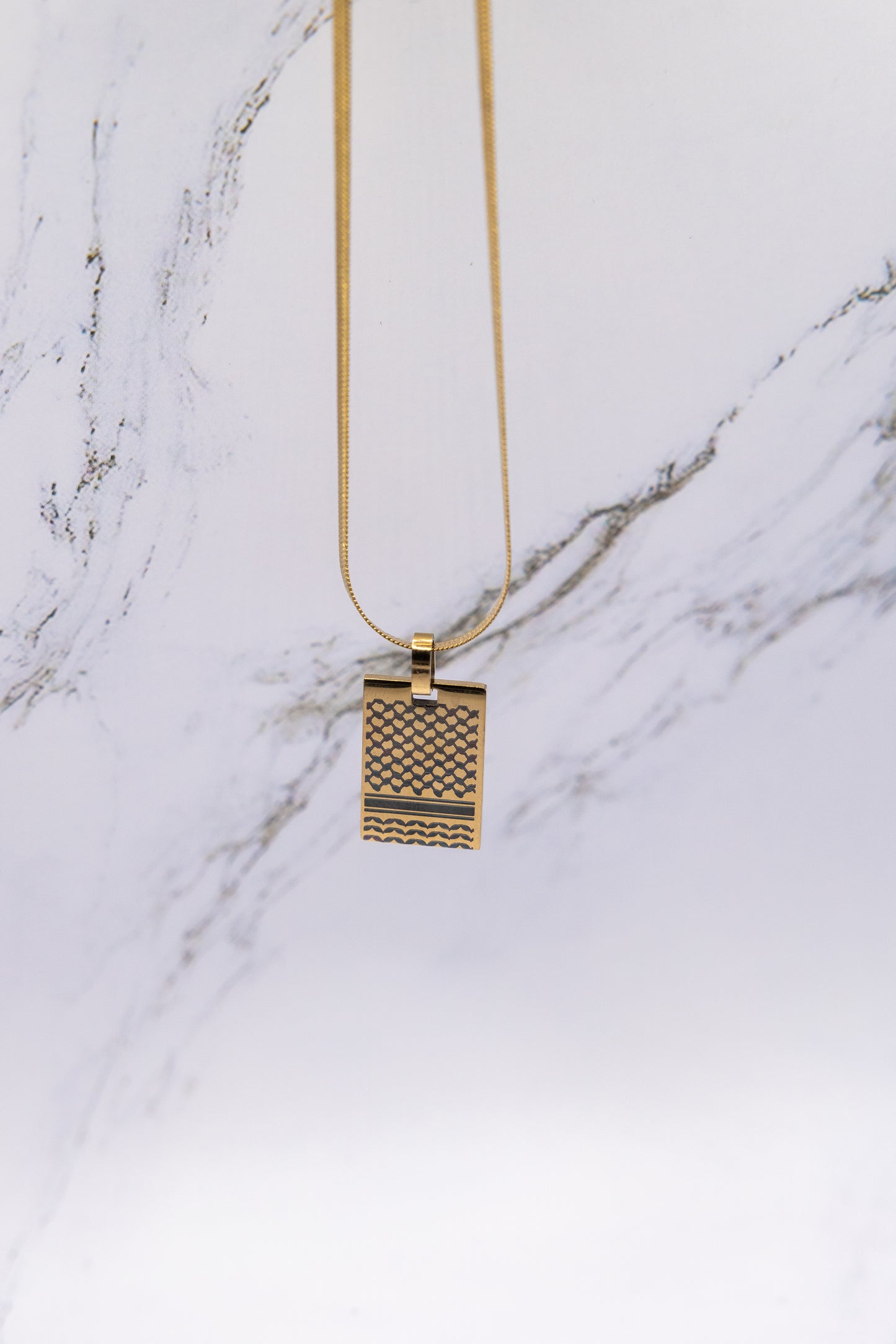 Kuffiyeh Designed Necklace-Adjustable in length, Unisex. 100% profits donated to PCRF