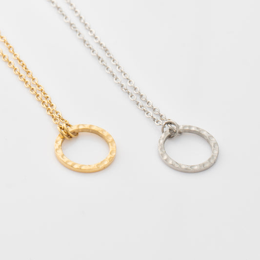 Texture Circle Necklace