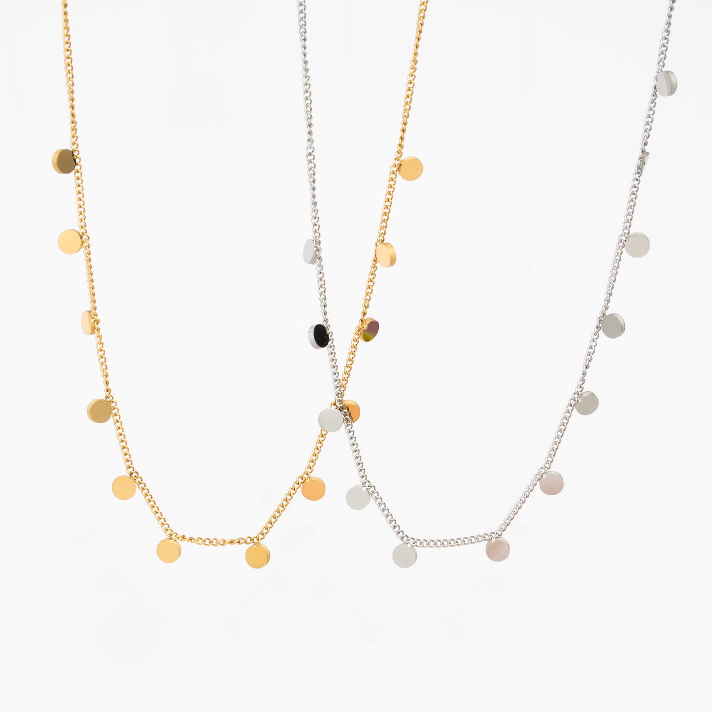 Circle Dangle Charm Necklace