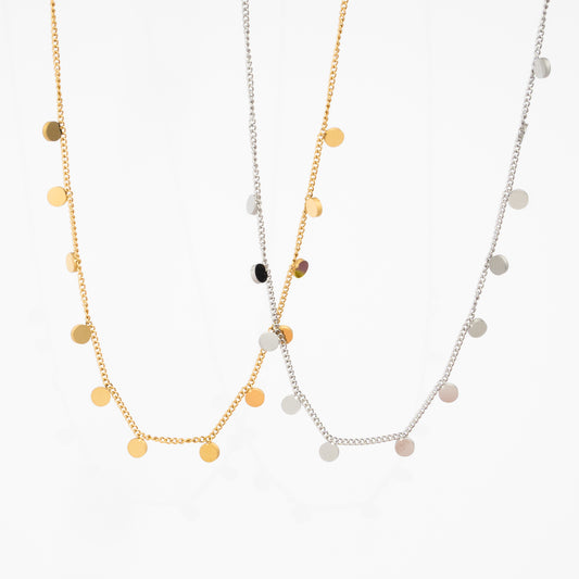 Circle Dangle Charm Necklace