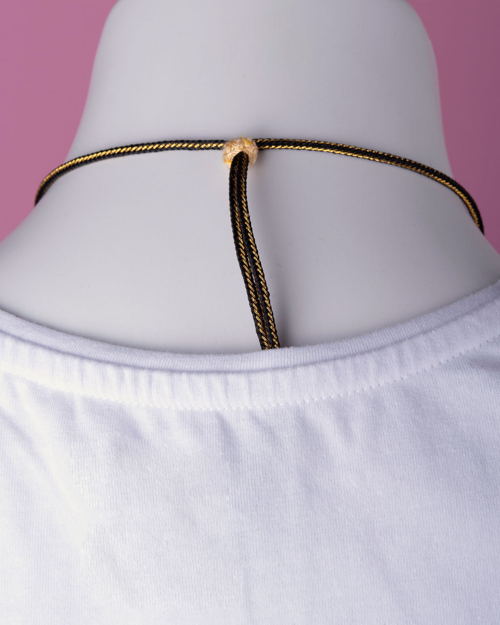 Rose Quartz Stone with Gold Plated Chain Necklace