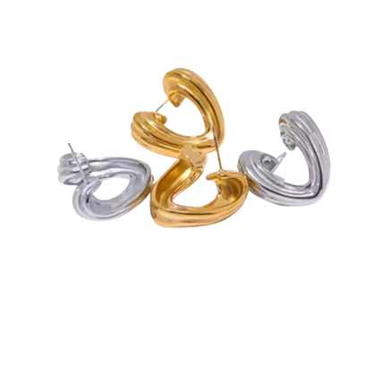Texture Heart Earrings