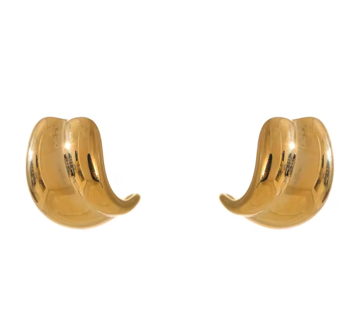 Curved Stud Earrings