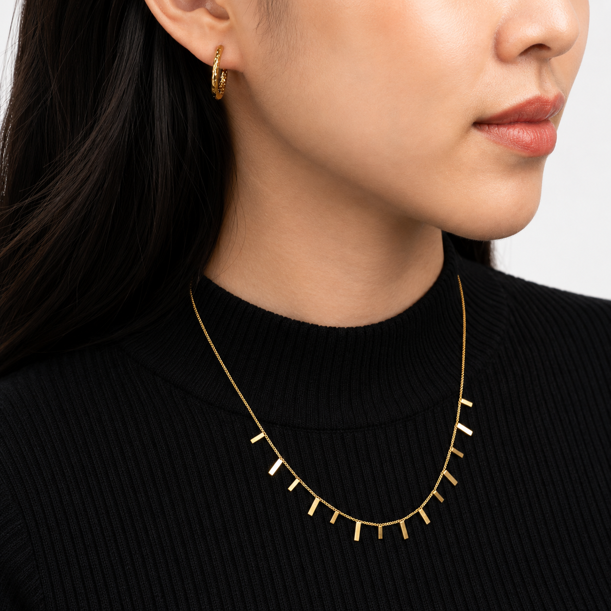Rectangle Charm Necklace