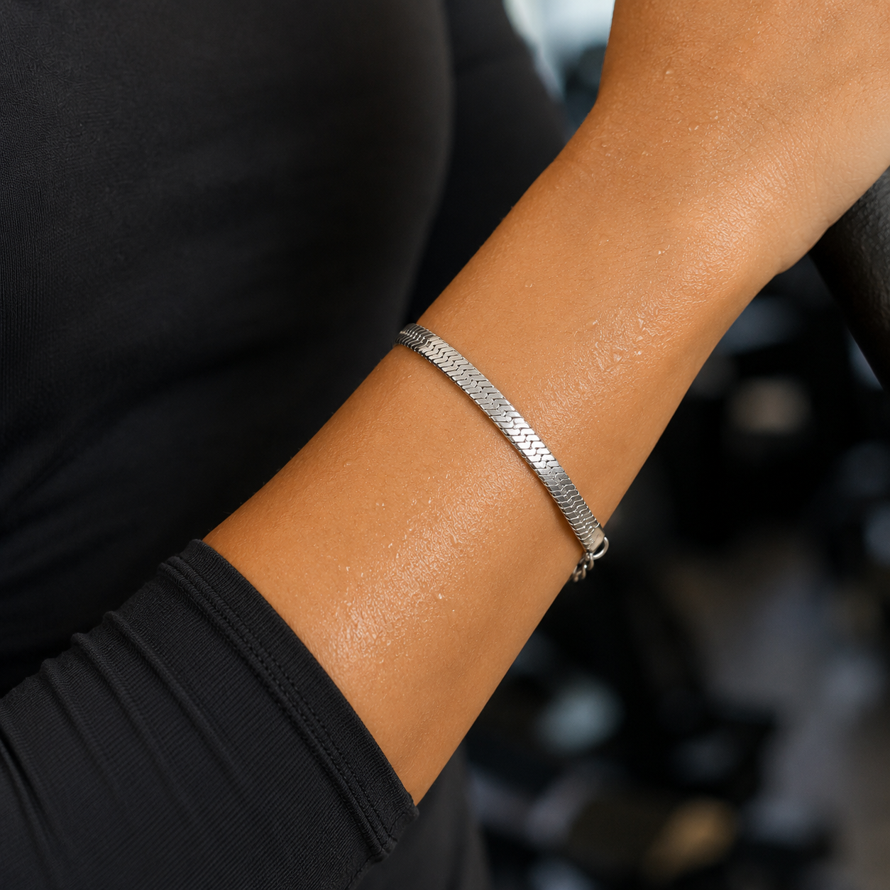 Silver Flat Chain Bracelet