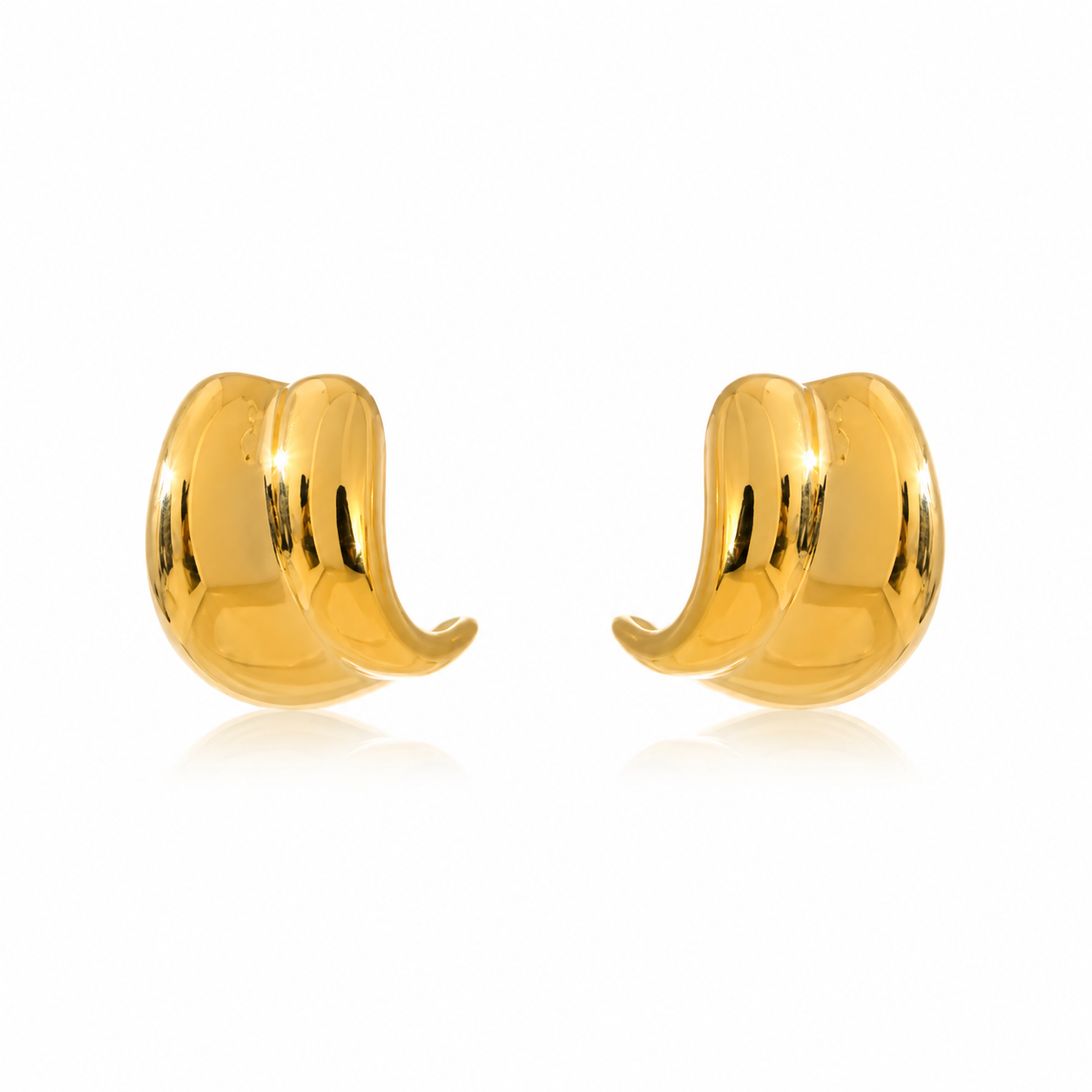 Curved Stud Earrings