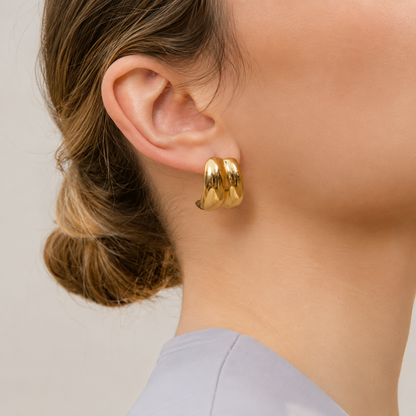 Curved Stud Earrings