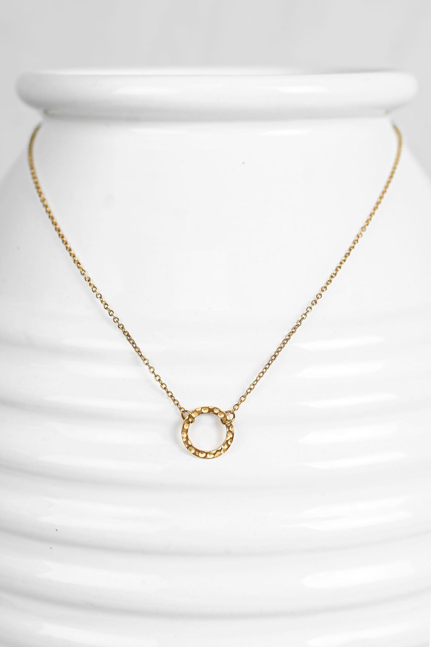 Texture Circle Necklace