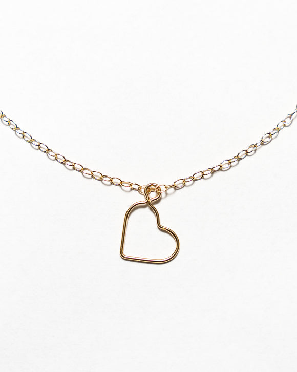 14 Karat Gold Filled Chain with Heart Pendant Necklace