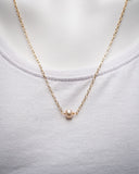 14 Karat Gold Filled Chain with White Pearl Necklace