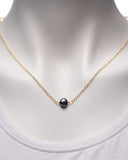 14 Karat Gold Filled Chain with Blue Pearl Necklace
