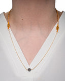 14 Karat Gold Filled Chain with Blue Pearl Necklace