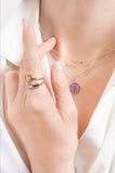 Druzy Stone Charm Necklace