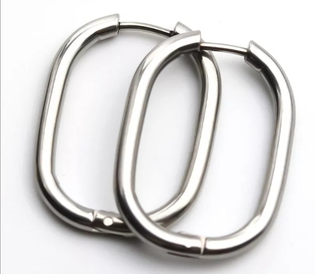 Oval Hoop Earrings