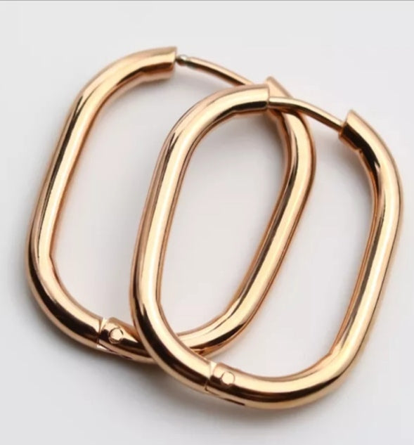 Oval Hoop Earrings