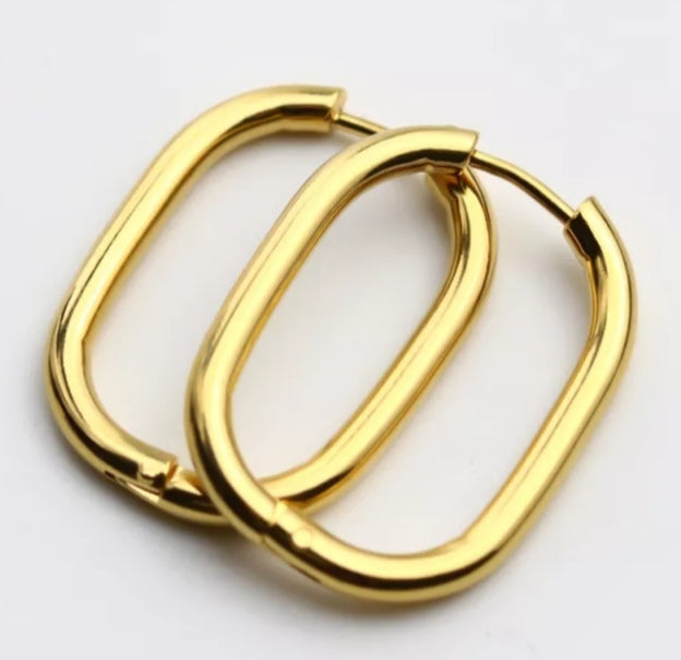 Oval Hoop Earrings