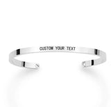 Message in a Bangle-Customized Engraved Gold OR Silver Bangle Cuff Bracelet