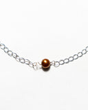 Silver Chain with Pearl Pendant Necklace