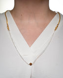 Silver Chain with Pearl Pendant Necklace