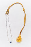 Silver Plated Chain with Lapis Pendant