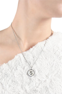 Initial Shell Necklace-Silver